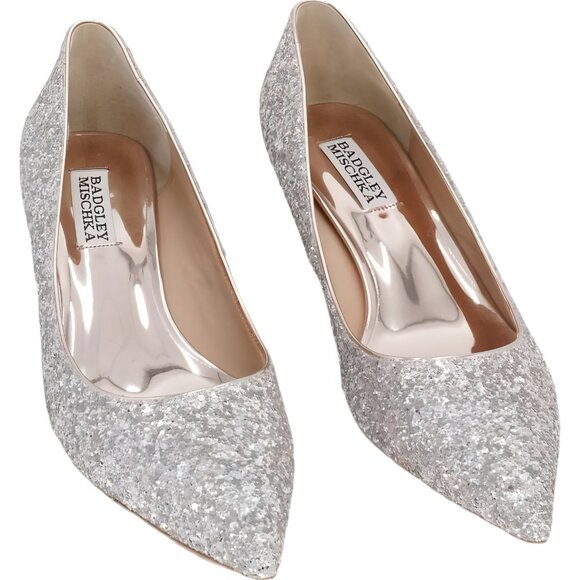 Badgley Mischka Madison II Champagne Glitter Pumps Women's US 8 - Picture 1 of 6
